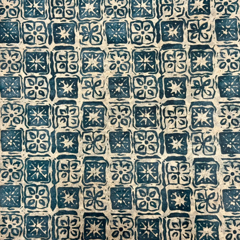 Handmade Black Batik Vintage Check Flat Wrap