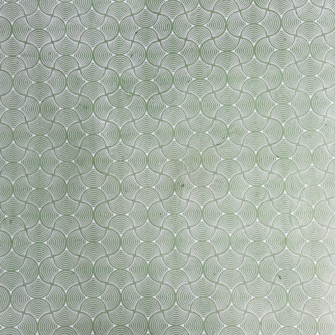 Handmade Green Geometric Waves Flat Wrap