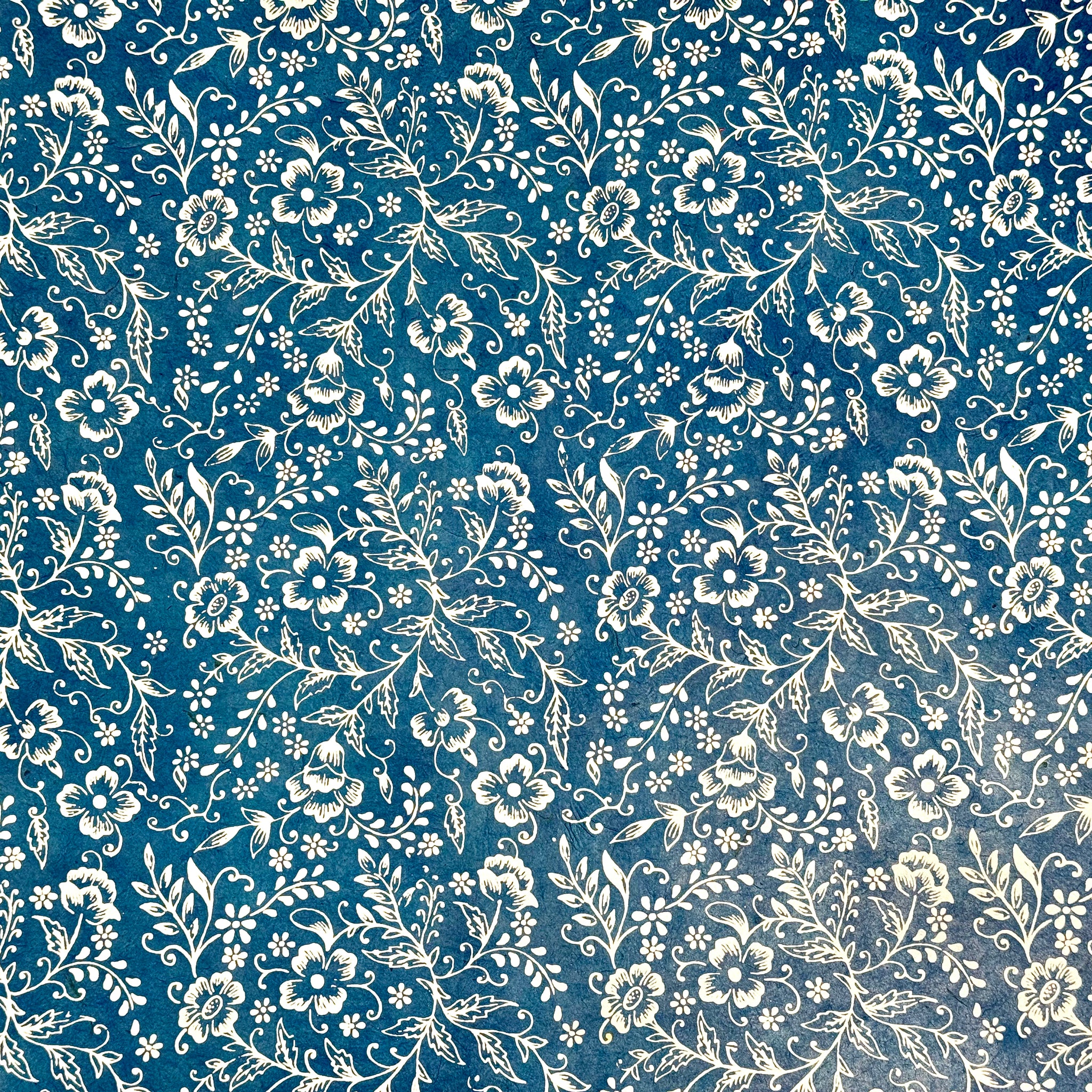 Handmade Regency Blue Floral Flat Wrap