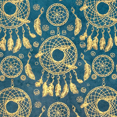 Handmade Teal Dream Catcher Flat Wrap