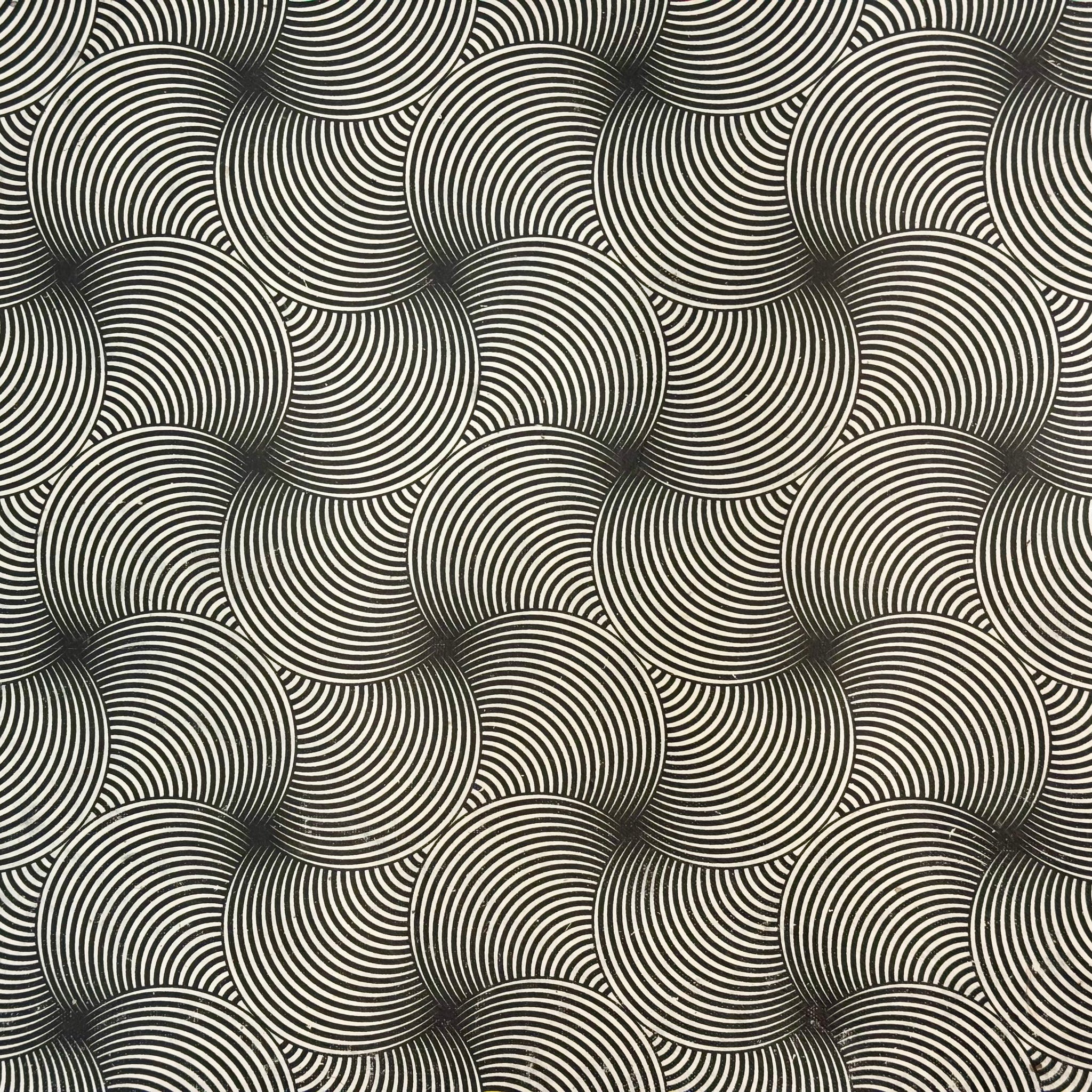 Handmade Black Graphical Flat Wrap