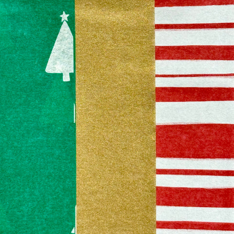 Merry & Festive Trio Christmas Tissue Paper (Set of 9)