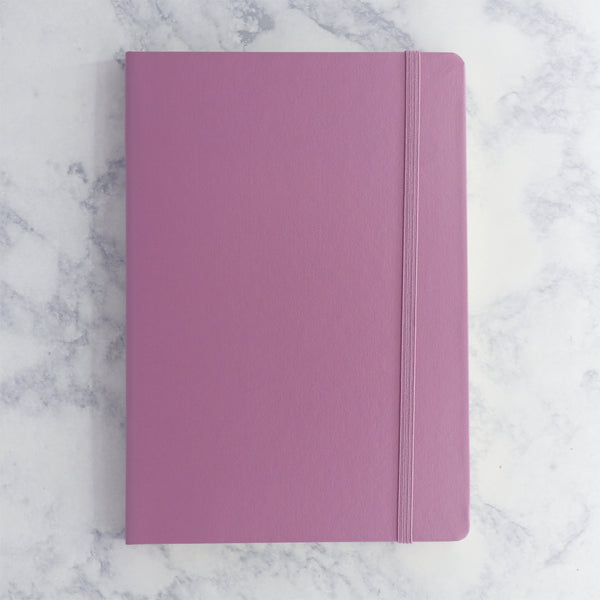 A5 Dusty Rose Medium Plain Hardcover Notebook