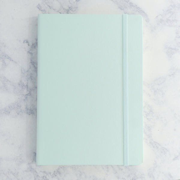 A5 Mint Green Medium Plain Hardcover Notebook