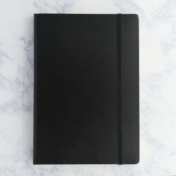A5 Black Medium Plain Hardcover Notebook