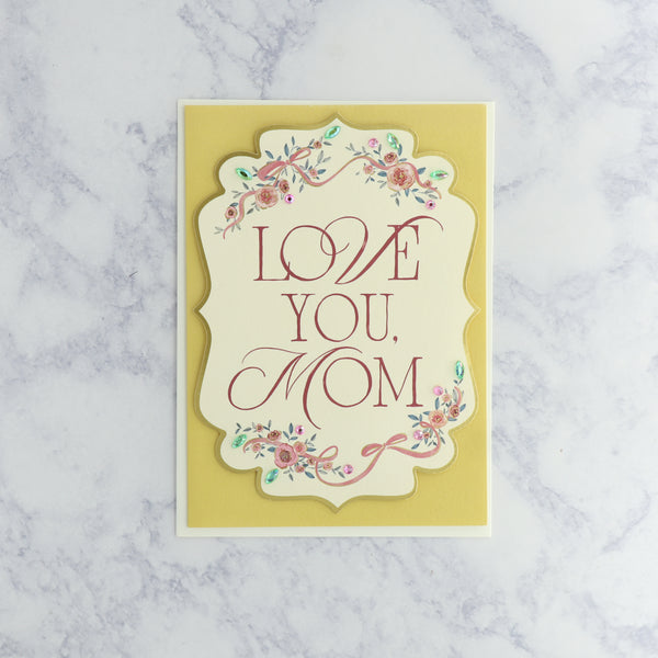 Cartouche "Love You" Mother's Day Card (For Mom)