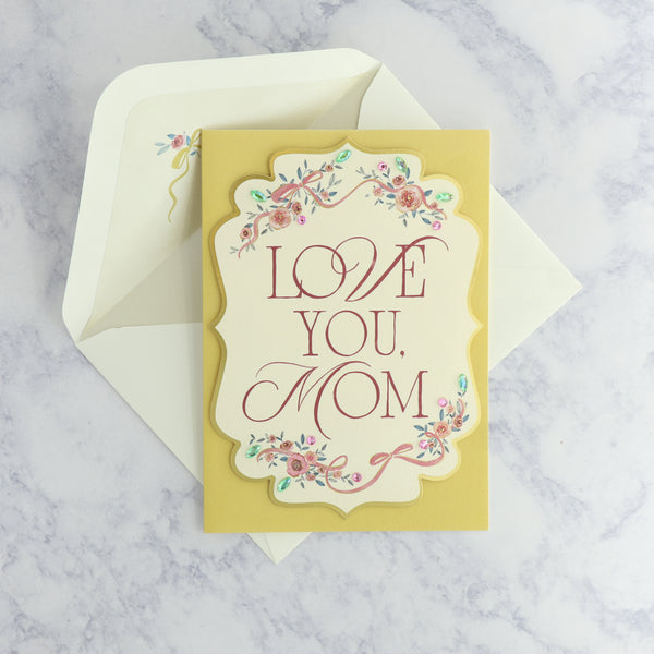 Cartouche "Love You" Mother's Day Card (For Mom)