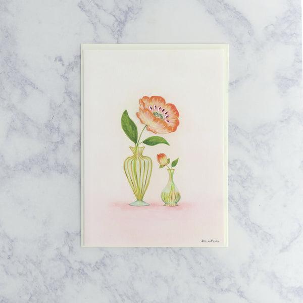 Vase of Poppies Mother's Day Card (For Mom)