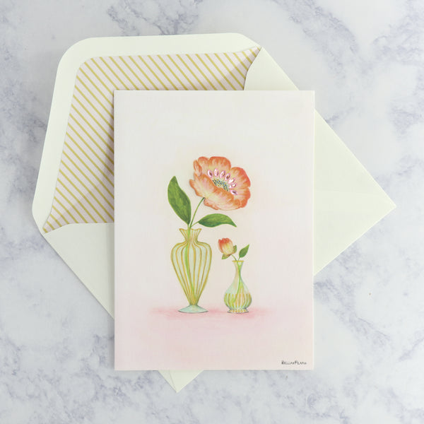 Vase of Poppies Mother's Day Card (For Mom)