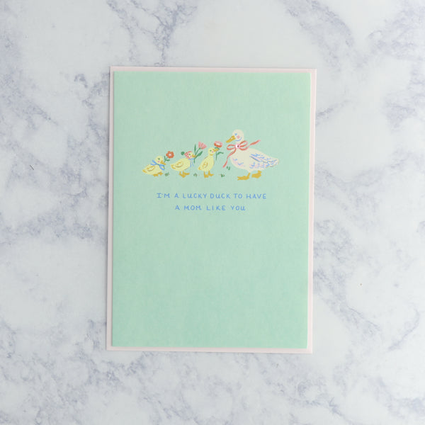 Illustrated Mama and Baby Ducks Mother's Day Card (For Mom)