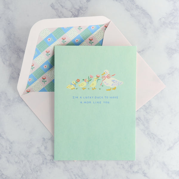 Illustrated Mama and Baby Ducks Mother's Day Card (For Mom)