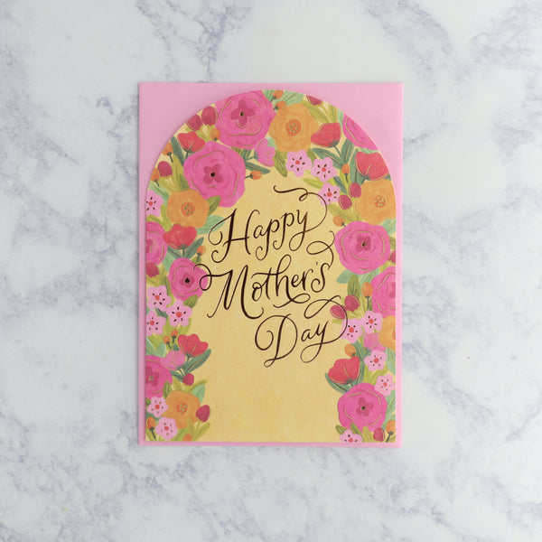 Bold Floral Arch Mother's Day Card