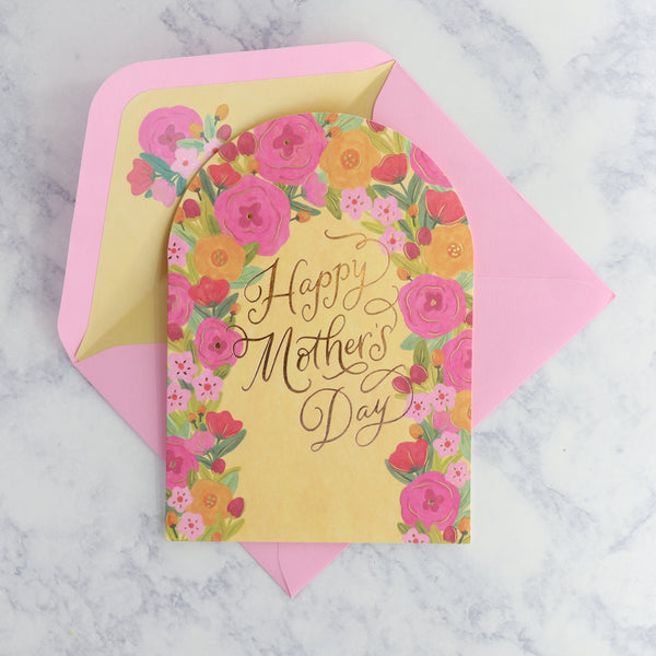 Bold Floral Arch Mother's Day Card