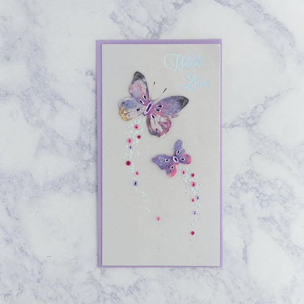 Butterflies With Gems Mother's Day Card
