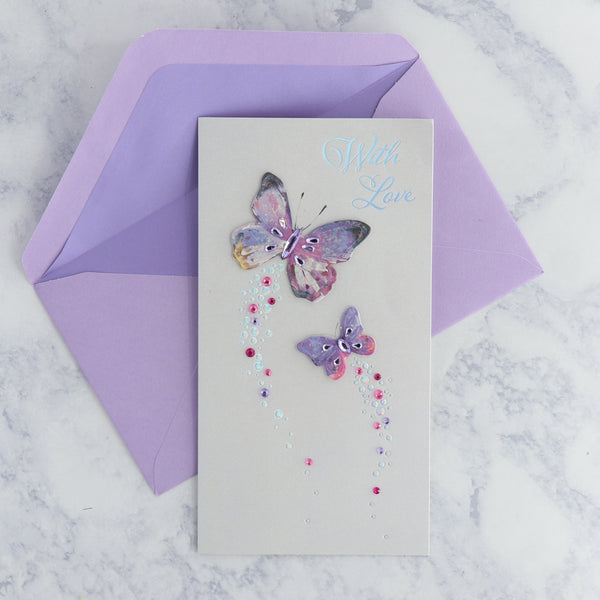 Butterflies With Gems Mother's Day Card