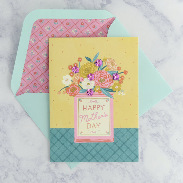 Tin Can Vase Mother's Day Card