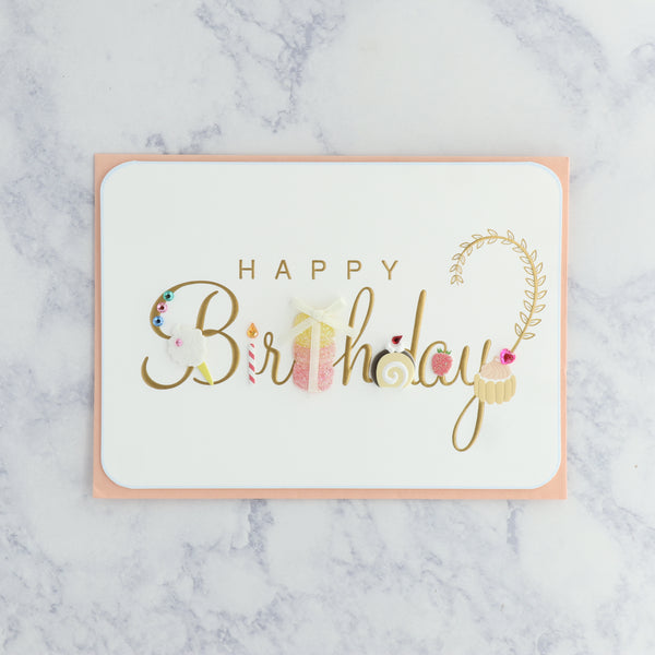 Handmade Icon Treats Birthday Card