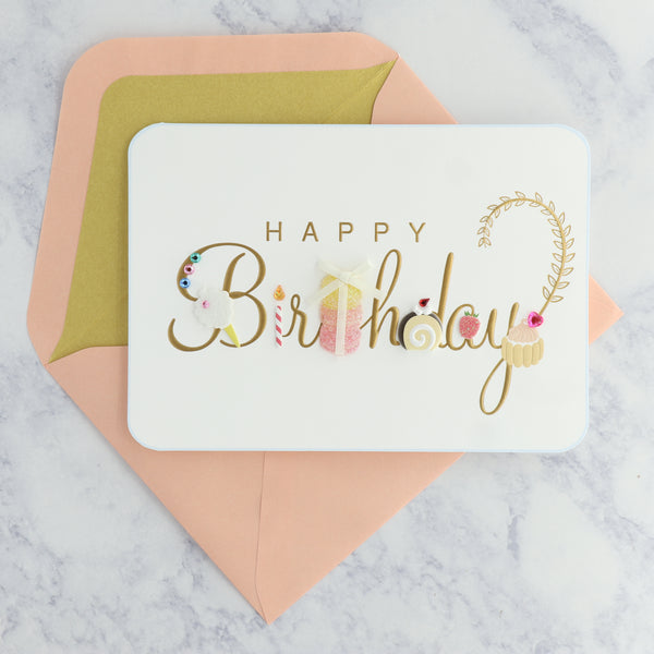 Handmade Icon Treats Birthday Card