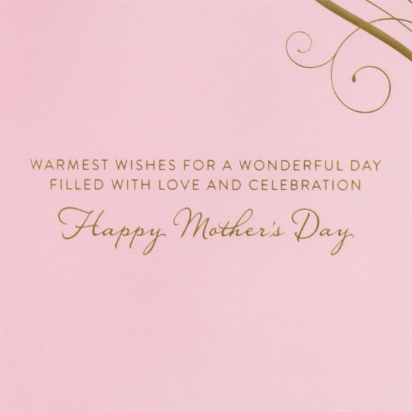 Handmade Gradient Ribbon Rose Mother's Day Card