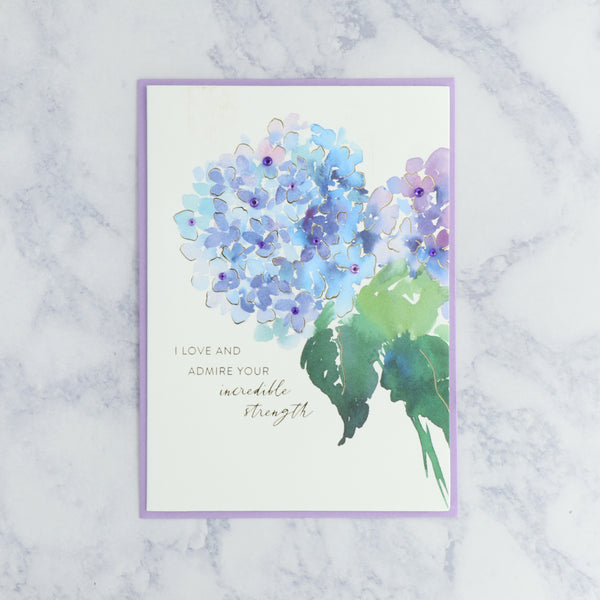 Blue Hydrangea Mother's Day Card