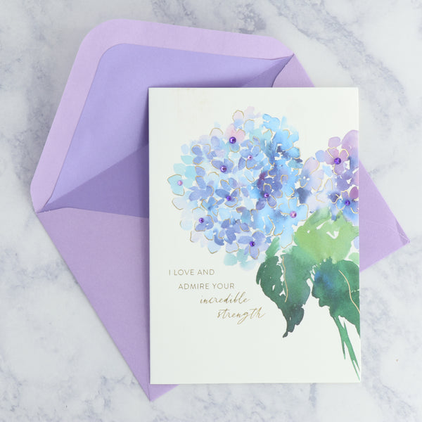 Blue Hydrangea Mother's Day Card