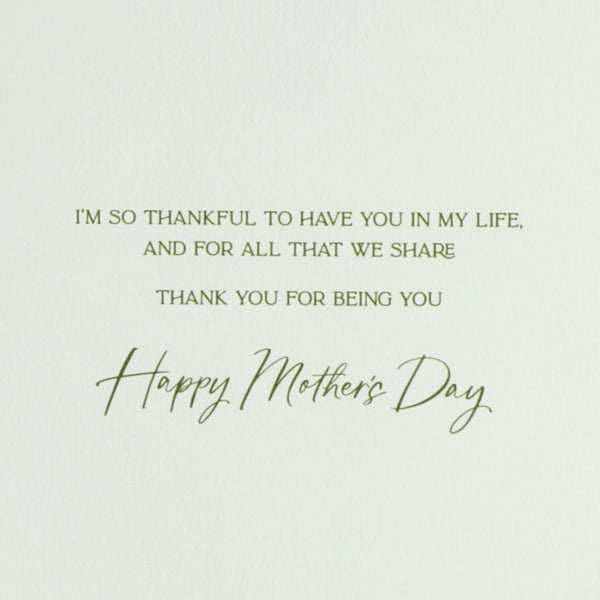 Hand Holding Flowers Mother's Day Card