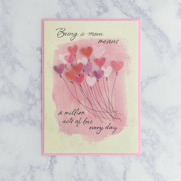 Heart Balloons Mother's Day Card