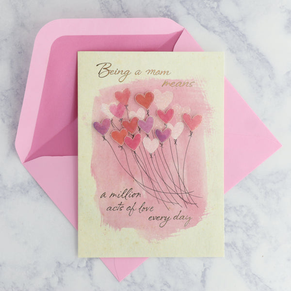 Heart Balloons Mother's Day Card