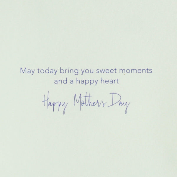 Embroidered Flowers With Wearable Bee Pin Mother's Day Card