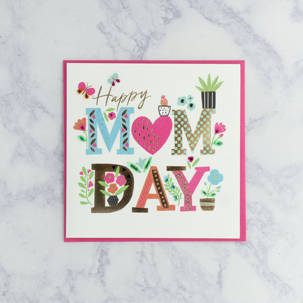 Lettering Mom Day Mother's Day Card