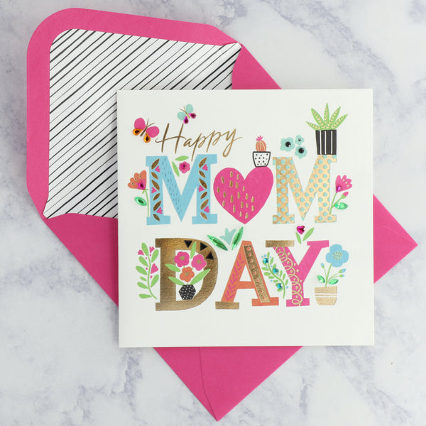 Lettering Mom Day Mother's Day Card