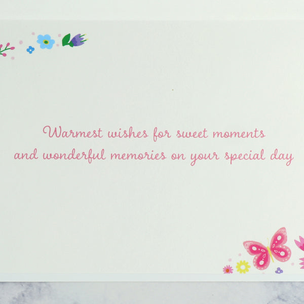 Embroidered Lettering Mother's Day Card