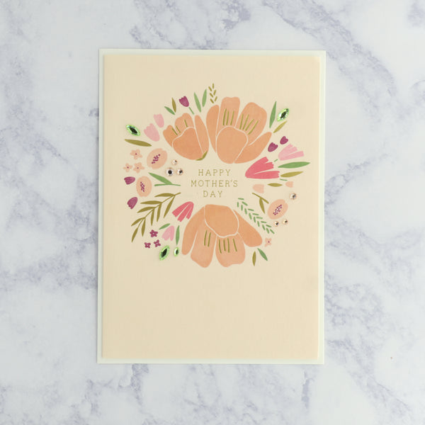 Flower Clusters Mother's Day Card