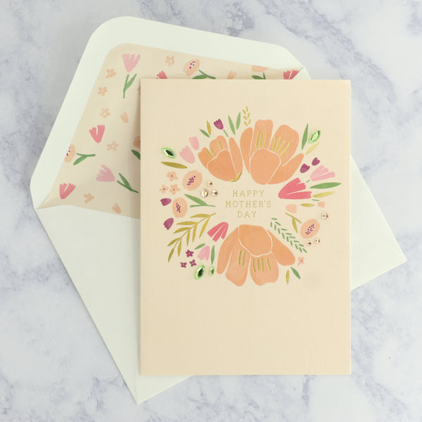 Flower Clusters Mother's Day Card