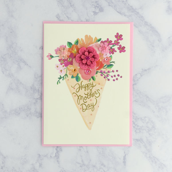 Wrapped Bouquet Mother's Day Card
