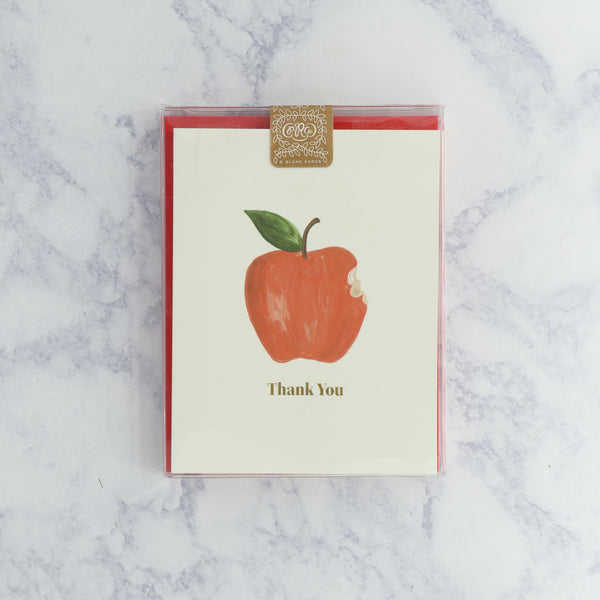 Illustrated Apple Thank You Card (Set of 8)
