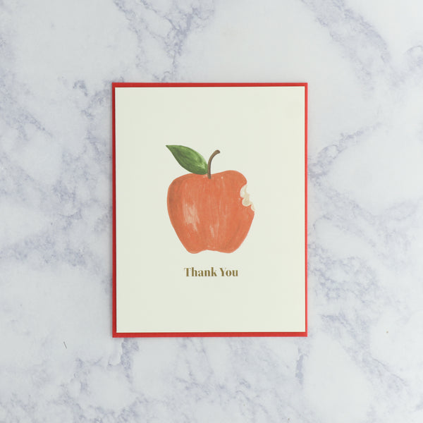 Illustrated Apple Thank You Card (Set of 8)