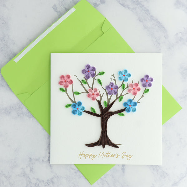 Handmade Blossom Tree Quilling Mother's Day Card