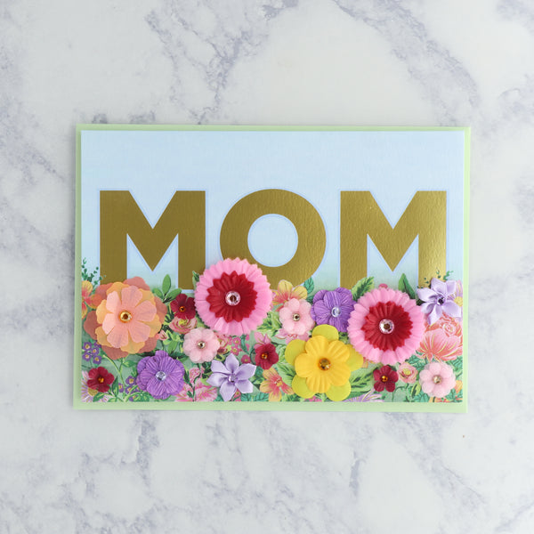 Text In Flower Garden Mother's Day Card (For Mom)