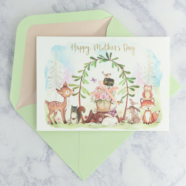 Woodland Critters Mother's Day Card (For Mom)