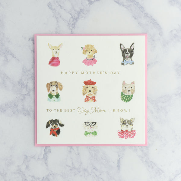 Dogs In Outfits Mother's Day Card