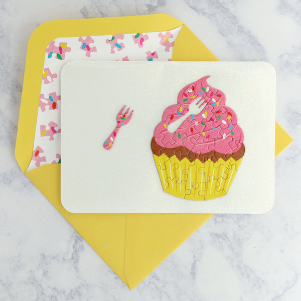 Cupcake Puzzle Birthday Card