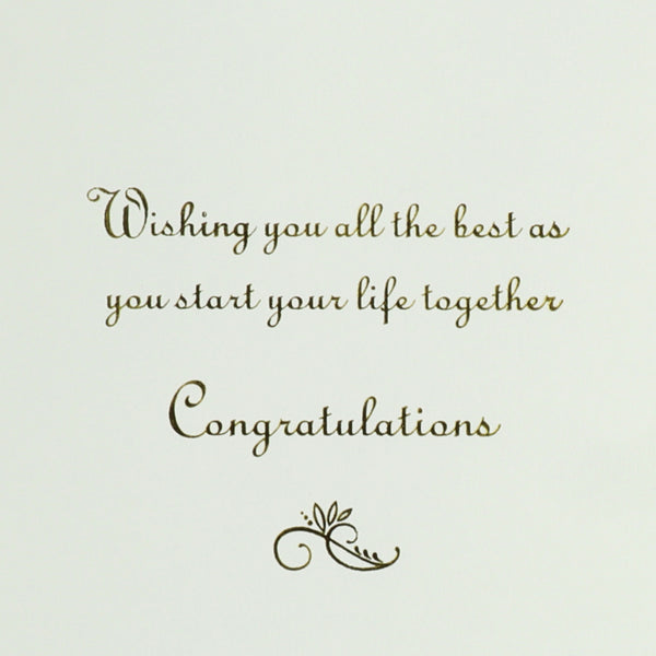 Handmade Floral Bouquet Quilling Wedding Card