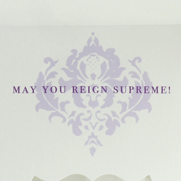 Die-Cut Marble Mirror "Your Highness" Birthday Card