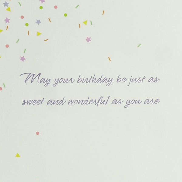 Handmade Three Floral Cupcakes Birthday Card