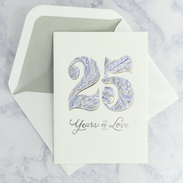 Handmade Years Of Love 25th Anniversary Card