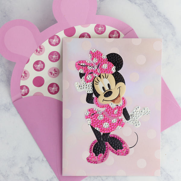Gemmed Minnie Mouse Blank Card