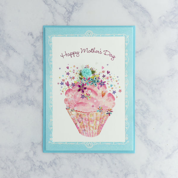 Cupcake & Flowers Mother's Day Card