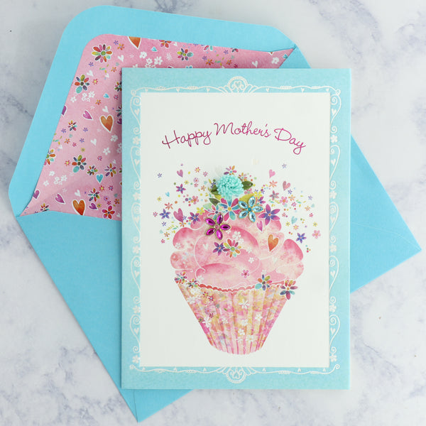 Cupcake & Flowers Mother's Day Card