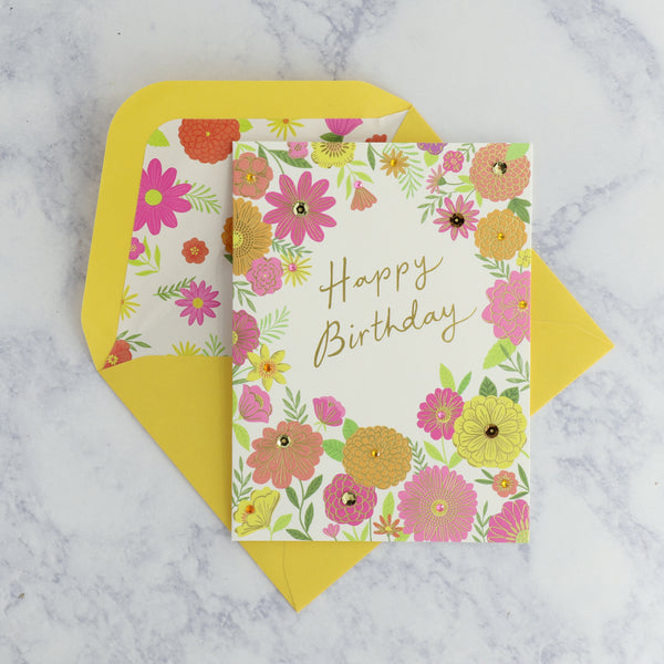 Wildflower Toss Birthday Card